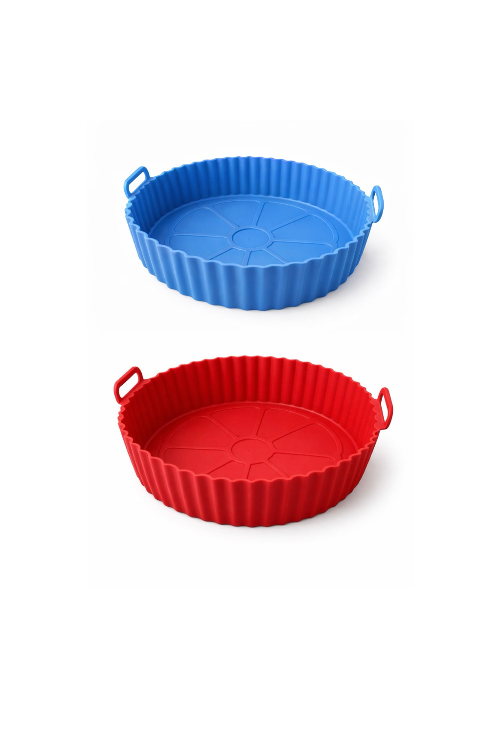 Silicone Air Fryer Liners, Reusable BPA-Free Non-Stick Air Fryer Basket Inserts, 8 Inch Heat Resistant Liners for 4–7 QT Air Fryers, Dishwasher Safe Kitchen Accessories